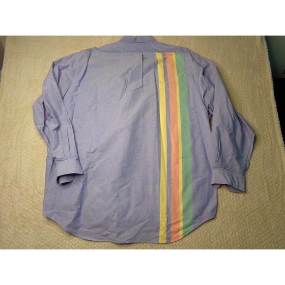 Ralph Lauren The Big Shirt Striped‎ Oxford Button Down Long Sleeve XL Retro - Picture 7 of 7